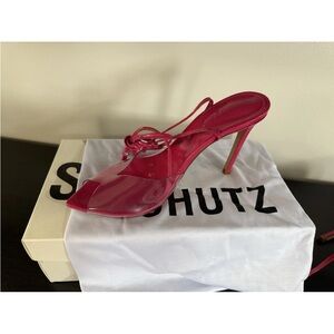 Schutz Women's Pink Heeled Sandals size 8.5